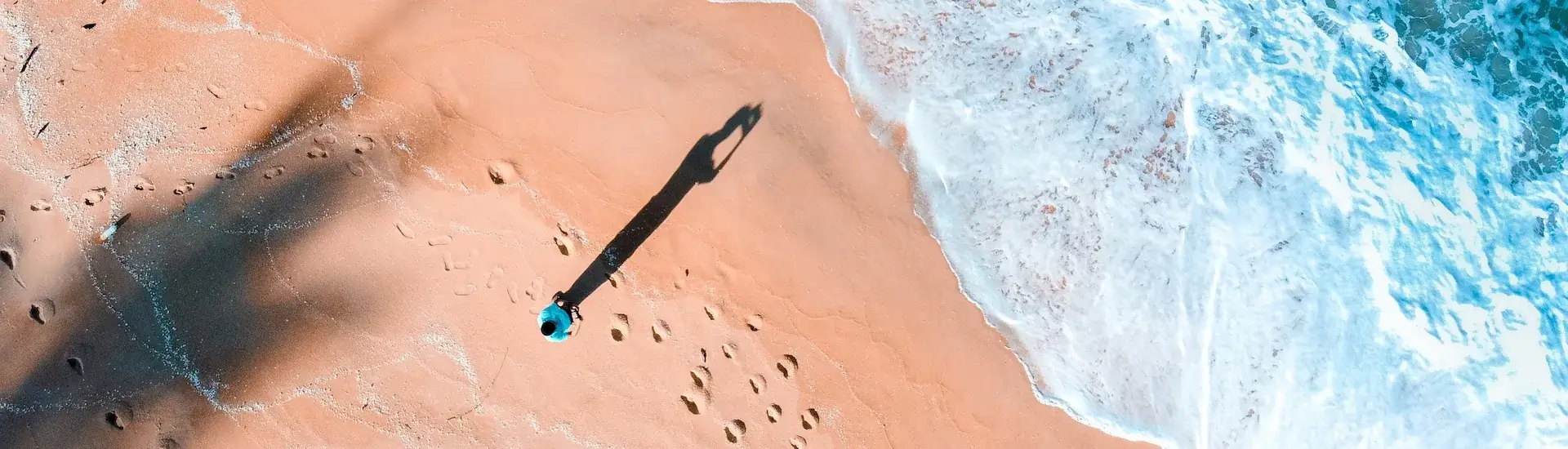 Person walking on beach